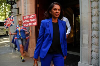 Lawyer Gina Miller leaves radio and television studios in London, Britain August 29, 2019. REUTERS/Toby Melville