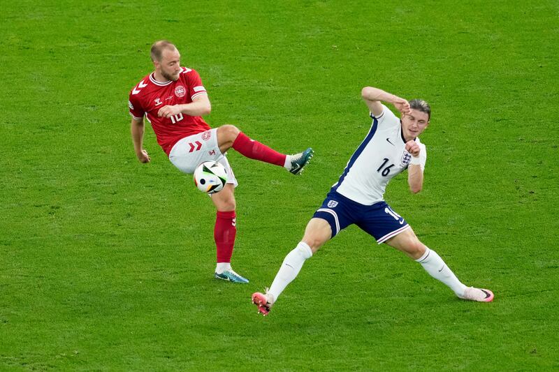 ENGLAND SUBS: Gallagher (On for Alexander-Arnold 54’) Brought on to try and bring energy into midfield. Booked. AP
