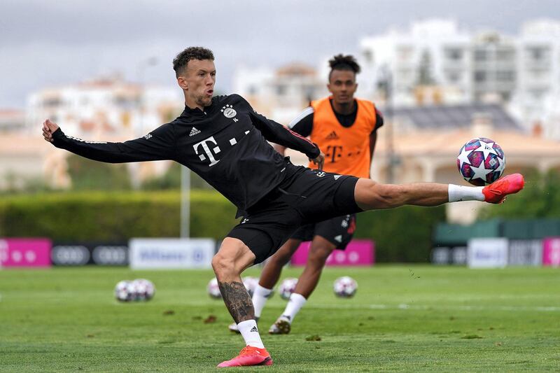 LAGOS, PORTUGAL - AUGUST 12: Ivan Perisic of Bayern Munich controls the ball during a training session on August 12, 2020 in Lagos, Portugal. (Photo by M. Donato/FC Bayern via Getty Images)