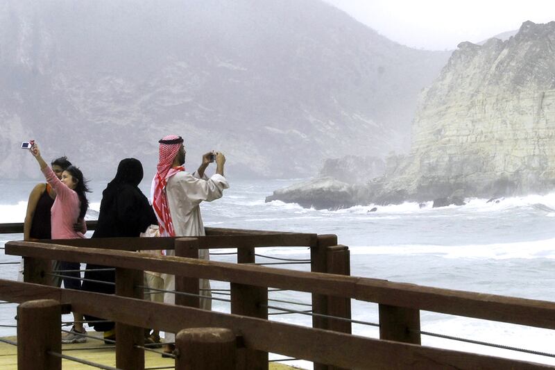 7th: Oman. Visitors take pictures during their visit to Mughsail Beach in Salalah. Randolph Caguintuan / Reuters