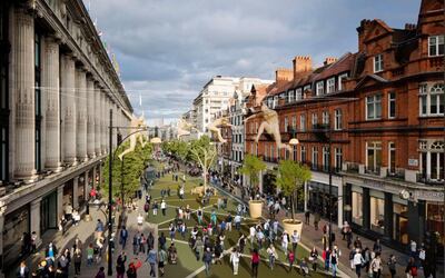 The pedestrianised area will run on the western side of Oxford Street, from Orchard Street to Oxford Circus. Mayor of London's Press Office
