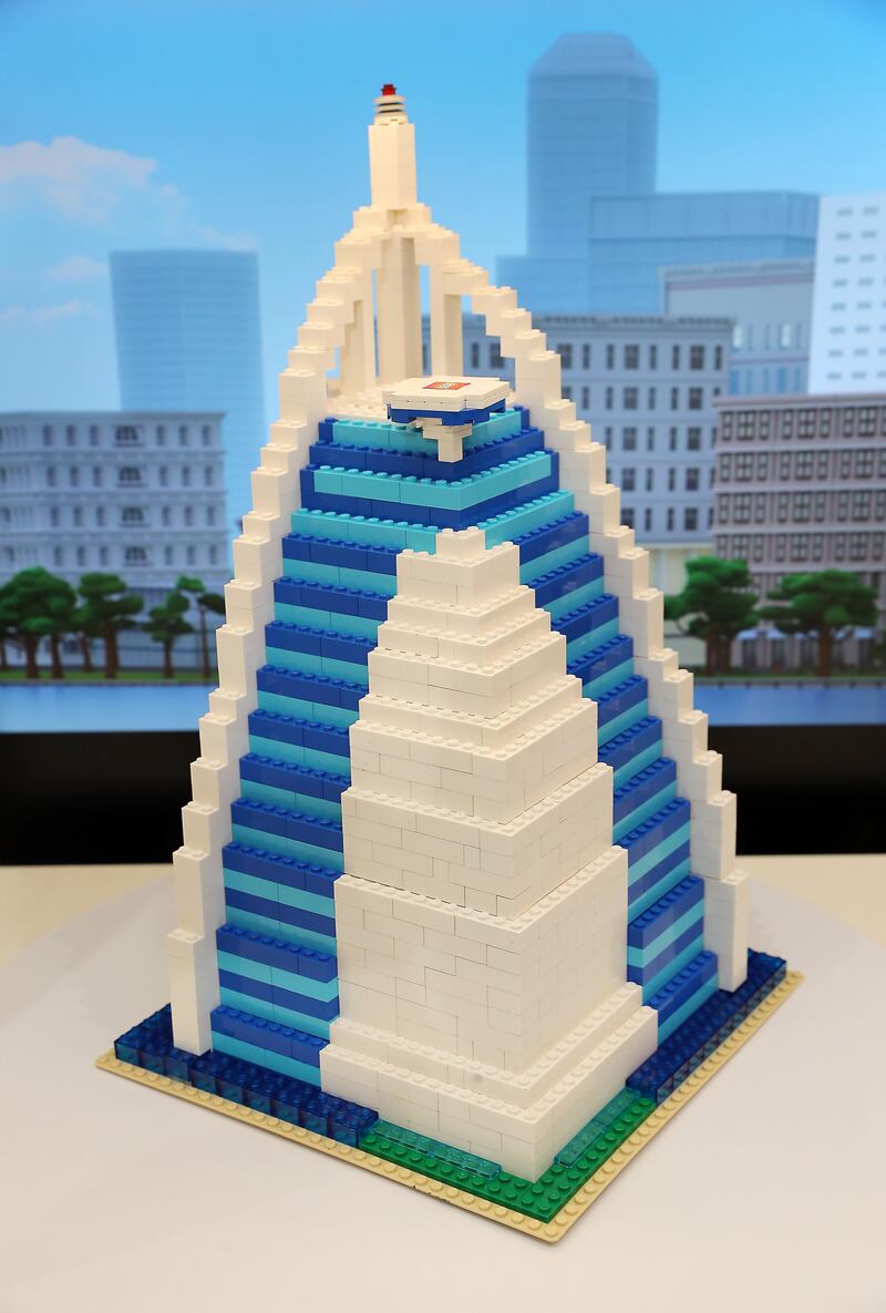 A Lego version of Burj Al Arab at the Lego Store in The Dubai Mall.