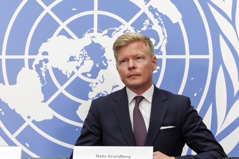Hans Grundberg, Special Envoy of the Secretary-General for Yemen, at the European headquarters of the United Nations in Geneva, Switzerland. EPA