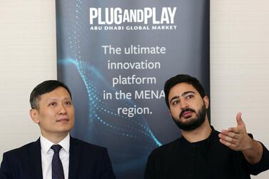 Silicon Valley tech accelerator Plug and Play opens an office in the capital as part of a global partnership with Abu Dhabi Global Market. Satish Kumar for the National.