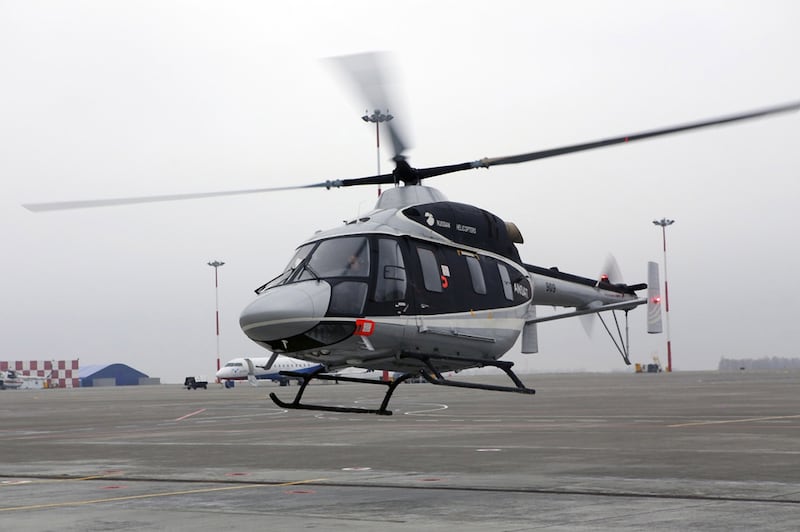 An Ansat GMSU 2 aircraft, manufactured by Russian Helicopters, part of Rostec. The firm has signed a deal to sell a stake to a consortium of Middle East investors. Courtesy Rostec