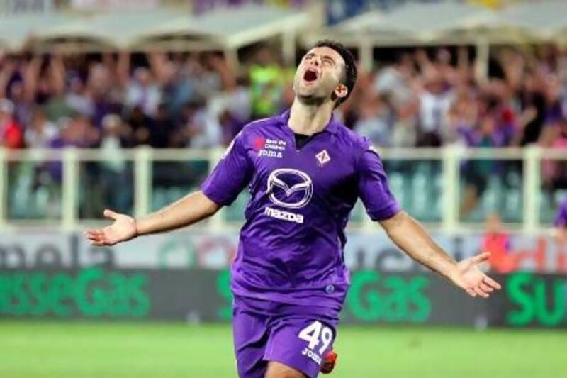 Giuseppe Rossi scored after a gap of 686 days, and also a first for Fiorentina. Gabriele Maltinti / Getty Images