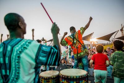 See and hear the African Drums Circle at RISE Dubai Creek Harbour.