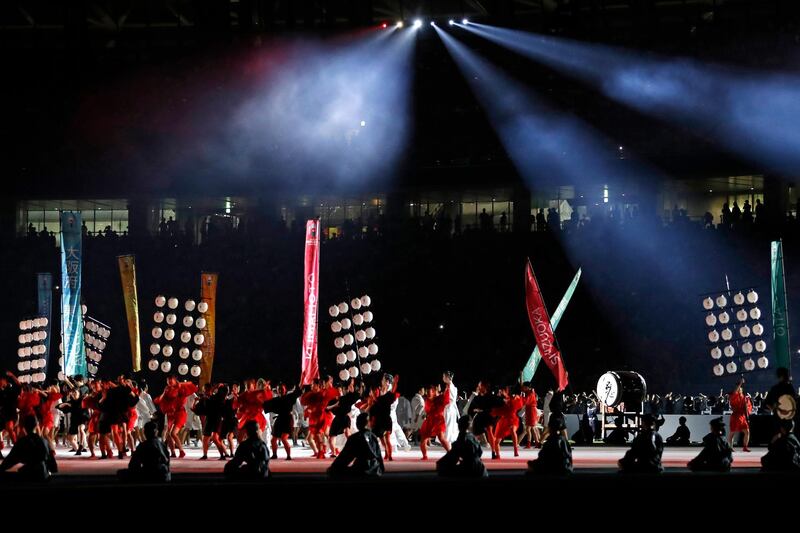 Dancers perform during the opening ceremony. AP Photo