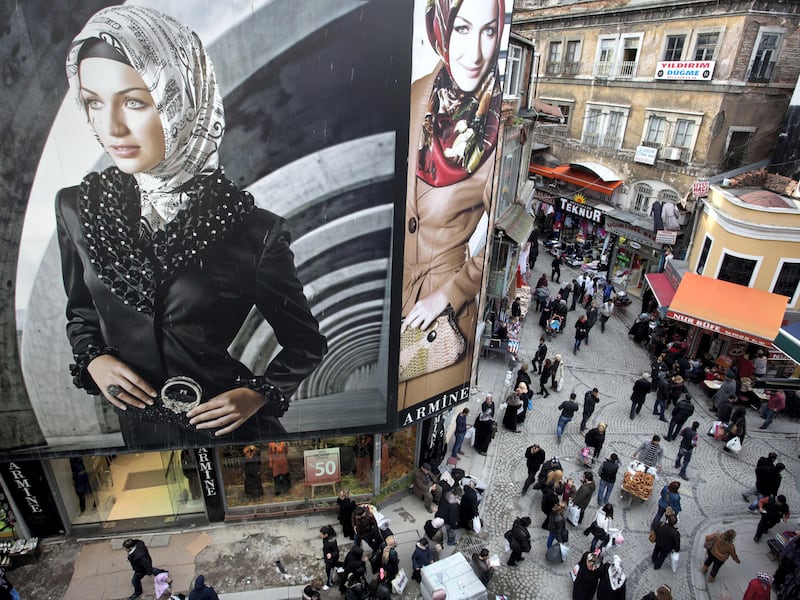 TURKEY. 2013. Istanbul. Fashion posters in the market area near the Grand Bazaar.

Images for use only in connection with direct publicity for the book Magnum Atlas published by Prestel available from October 2017. These images are for one time non-exclusive use only and must not be electronically stored in an media asset retrieval database
·         Up to 3 images for print use and 5 online only can be used without licence fees. Please contact Magnum to use on any front covers.
·         Images must be credited and captioned as outlined by Magnum Photos
·         Images must not be reproduced online at more than 1000 pixels without permission from Magnum Photos
·         Images must not be overlaid with text, cropped or altered in anyway without permission from Magnum Photos.
·         This licence is applicable only until 31st December 2017
