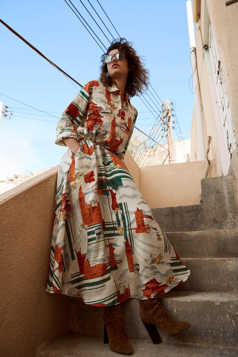 PASSAGE TO OMAN. Photography by Alex Trommlitz; Fashion director | Sarah Maisey

Step ahead / 
view from the top / vantage point
(opposite page)
Dress, Dh13,550, Gucci. Sunglasses, Dh1,560, Christopher Kane. Boots, Dh5,450, Saint Laurent Paris by Anthony Vaccarello. 
Belt, stylist’s own
