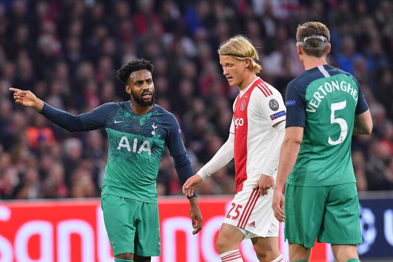 Kasper Dolberg: 5/10. A late inclusion after David Neres was ruled out just before kick off. Was booed by Ajax supporters for failing to close down Spurs players in possession. AFP