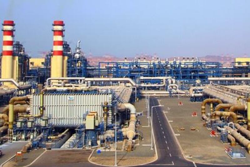 Abu Dhabi National Energy Company's (Taqa) Shuweihat S2, a gas-fired facility with 1,500 megawatts of power capacity, began operating in late 2011. Photo Courtesy Taqa