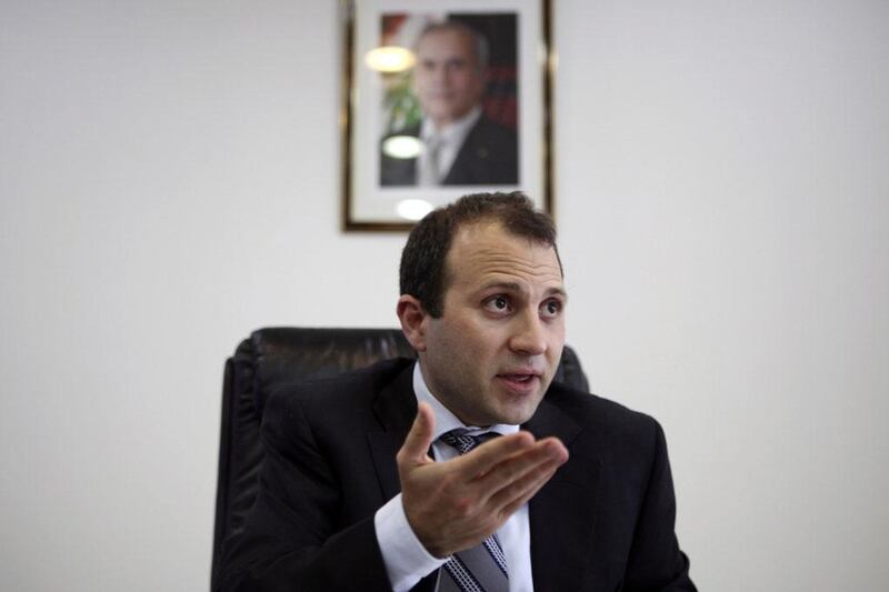 Lebanon foreign minister Gebran Bassil. Cynthia Karam / Reuters