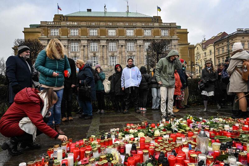 A gunman opened fire at Charles University in Prague. At least 14 people were killed in the attack. AFP