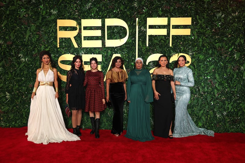 The 'Four Daughters' team at the Red Sea International Film Festival 2023 in Jeddah, Saudi Arabia. Getty Images
