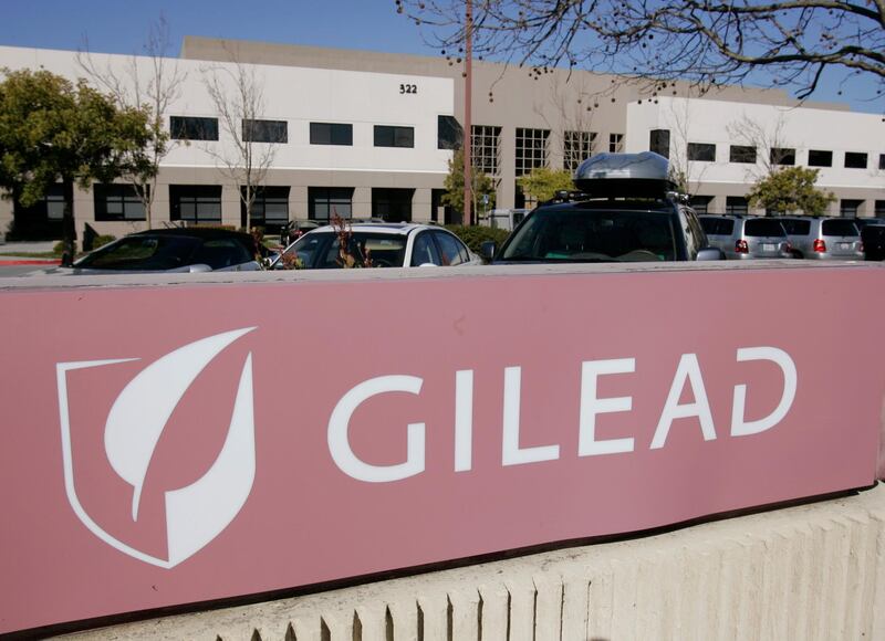 FILE - This Thursday, March 12, 2009, file photo shows Gilead Sciences Inc. headquarters in Foster City, Calif. Scientists in the city at the center of Chinaâ€™s virus outbreak have applied to patent a drug made by U.S. company Gilead Science Inc. to treat the disease, possibly fueling more of the conflict over technology policy that helped trigger Washingtonâ€™s tariff war with Beijing. (AP Photo/Paul Sakuma, File)