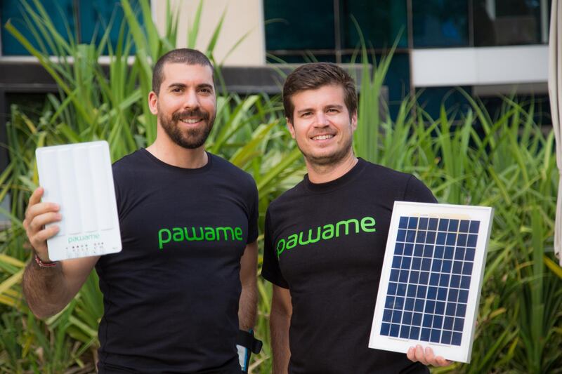 Alexandre Allegue (left), Pawame chairman and co-founder, and Maurice Parets, the company's chief executive (right). The company's alternative fundraising method comes two months after it secured $2 million through more conventional channels. Photo: Pawame