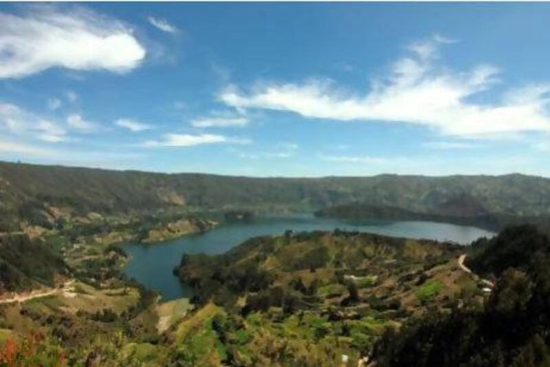 A few hours west of Addis Ababa, through increasingly fertile country, is Mount Wenchi with its striking crater lake. Stuart Butler for The National