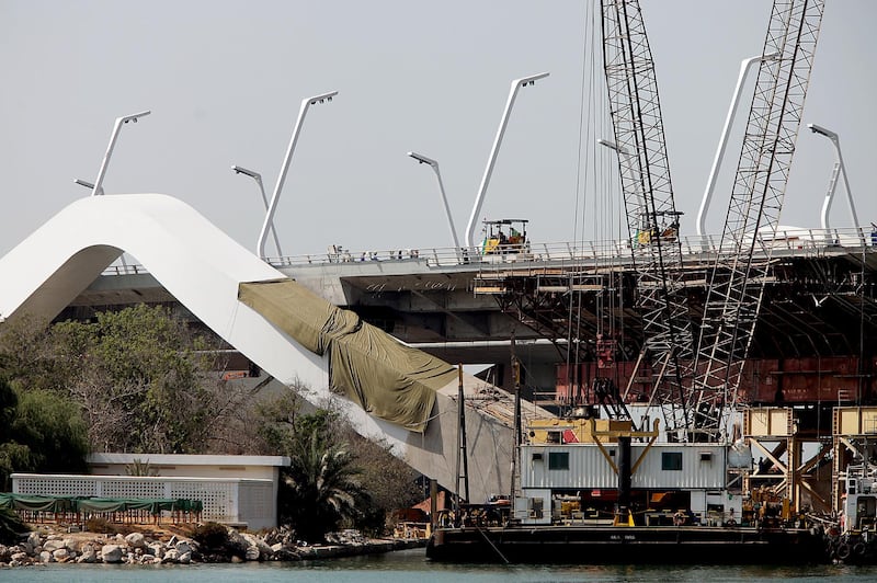 October 11, 2010 / Abu Dhabi / (Rich-Joseph Facun / The National) The Sheikh Zayed Bridge in Abu Dhabi is under the final stage of construction and is slated to open by October 12, 2010 photographed Monday, October 11, 2010 in Abu Dhabi. 