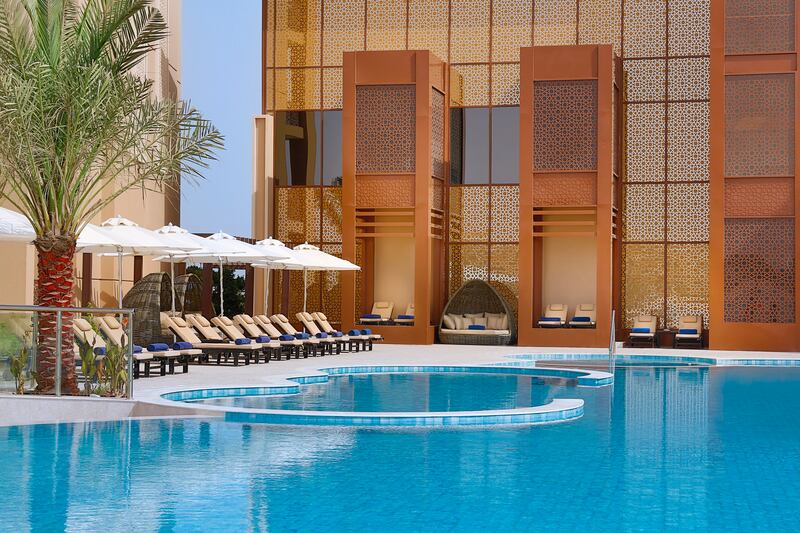 The Hello Summer deal at Doubletree by Hilton Resort & Spa Marjan Island, Ras Al Khaimah, is for two adults and two children who book three nights or more. Photo: Doubletree by Hilton Resort & Spa Marjan Island