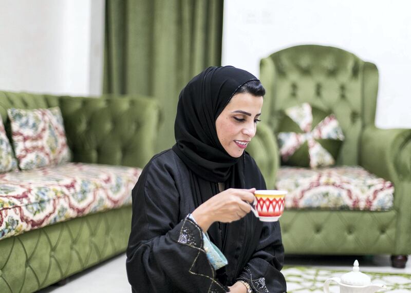 KALBA, UNITED ARAB EMIRATES. 20 JUNE 2020. 
Ayesha Al Qaydi owns a home-run fashion business. She also cooks for a source of income, and is present in local exhibitons

With covid, and no exhibitions happening, the income of unemployed Emirati women who run home business has been affected.. 
(Photo: Reem Mohammed/The National)

Reporter:
Section: