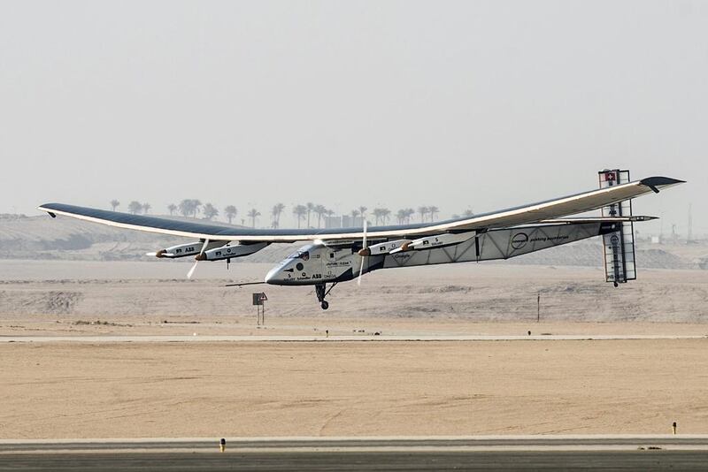 'Solar Impulse 2' lands in Cairo on July 13, 2016. From there it took off on its final, 48-hour leg to Abu Dhabi.