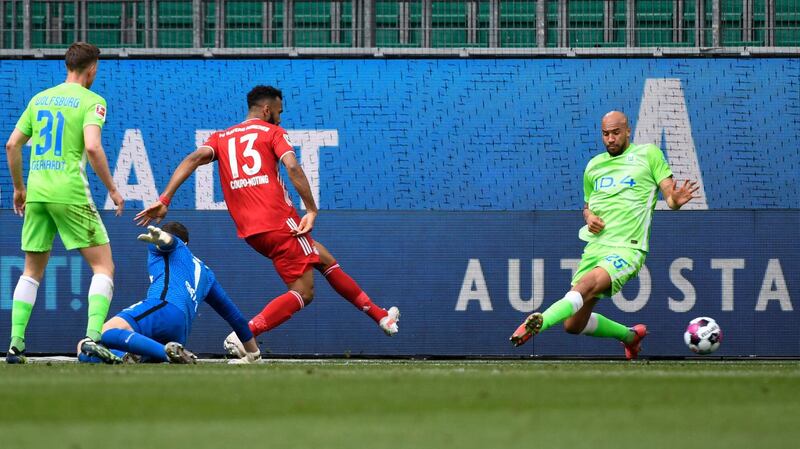 Bayern Munich's Eric Maxim Choupo-Moting makes it 2-0. AFP