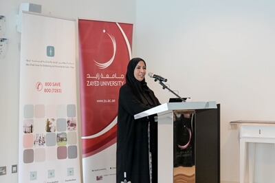 Sarah Shuhail, director general of Ewaa, at the launch of the ambassador scheme. Photo: Ewaa