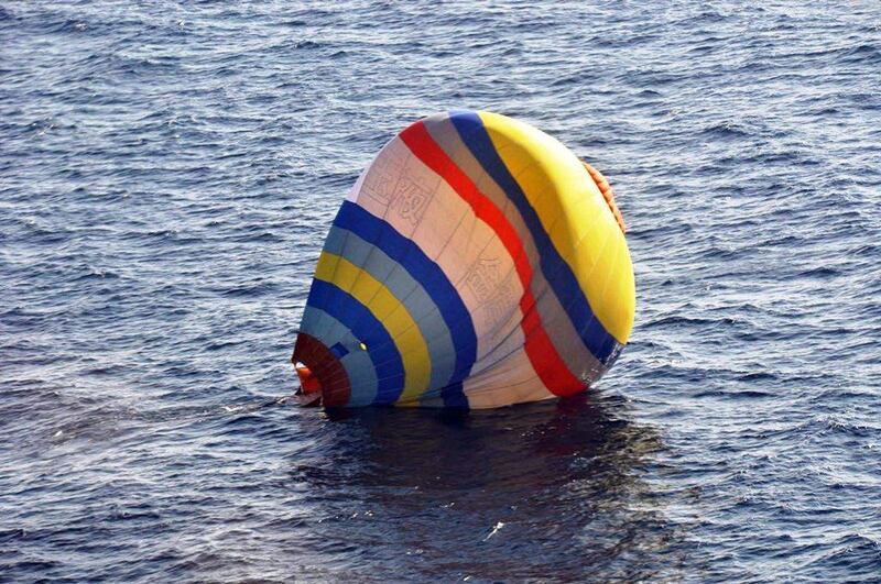 The Chinese balloonist was rescued by Japanese authorities. Japan Coastguard / AFP Photo

