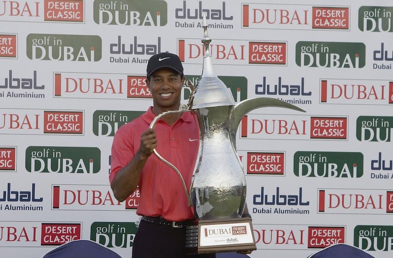 Woods with the Coffee Pot trophy in 2006. David Cannon / Getty Images