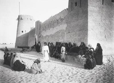 Qasr Al Hosn in the early days of Abu Dhabi. Hermann Burchardt / Berlin Museum of Ethnography