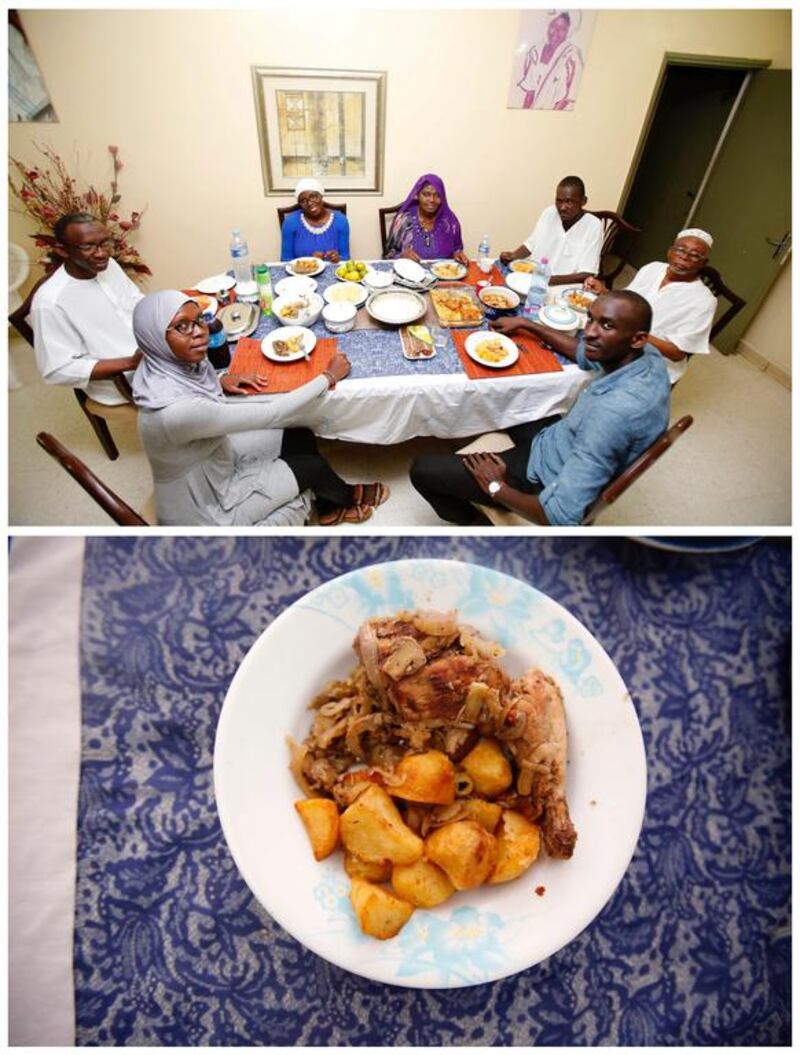 Yasmine Diane, 22, third left, having iftar with her parents at their house in Abidjan, Ivory Coast on June 19, 2016. Diane, a law student at Felix Houphouet Boigny university, says: “Ramadan is very important for all Muslims because it is a great time to be a little closer to God through constant prayer and acts of sharing.” Photo by Thierry Gouegnon