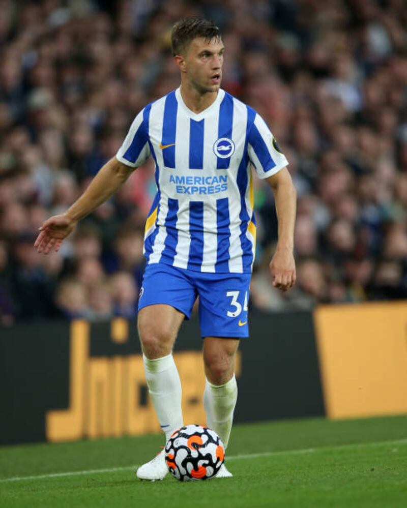 SUBS: Joel Veltman (On for Mac Allister 46’) 6 – Brought on to steady the left wing, he was a key player in Brighton’s positive start to the second half. However, found himself on the wrong side of Coleman and brought down the Everton man to earn Merseysiders a penalty. Getty
