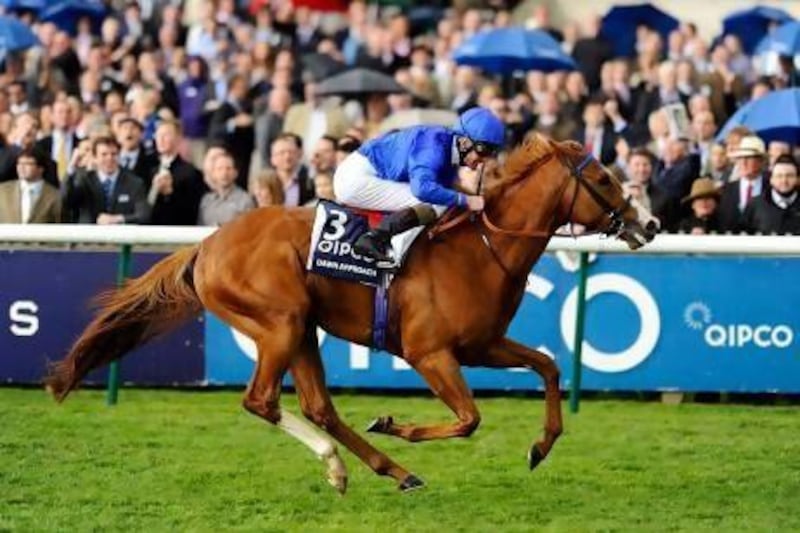 Godolphin's Dawn Approach, above, will battle Sheikh Joaan bin Hamad's Toronado on Wednesday. Alan Crowhurst / Getty Images