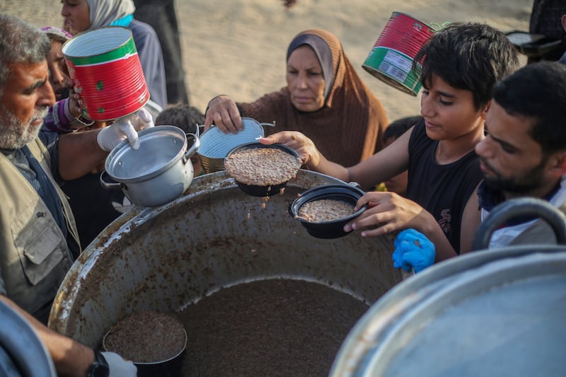 A lack of food in Gaza means more than a quarter of its population are at 'catastrophe' levels of hunger, a UN and EU-led report says. Getty Images
