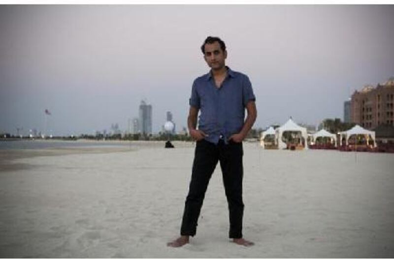 Oday Rasheed, the Iraqi director of Qarantina, relaxes on the beach. He came to see the premiere of his film last night.