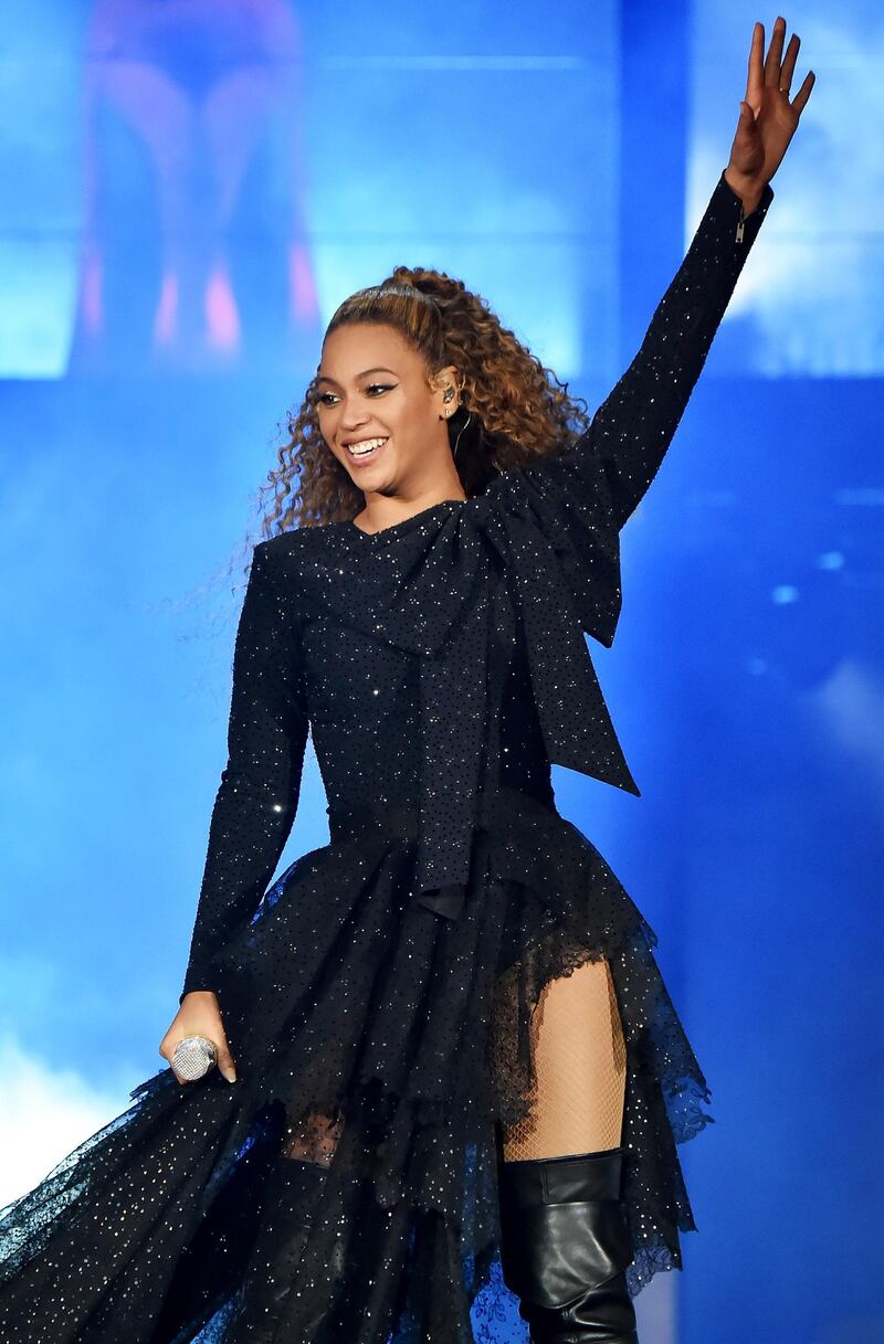 CARDIFF, WALES - JUNE 06:  Beyonce Knowles performs on stage during the "On the Run II" tour opener at Principality Stadium on June 6, 2018 in Cardiff, Wales.  (Photo by Kevin Mazur/Getty Images For Parkwood Entertainment)