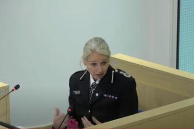 Lucy D'Orsi, deputy assistant commissioner at National Counter Terrorism Police Headquarters, giving evidence at the Manchester Arena Inquiry.
