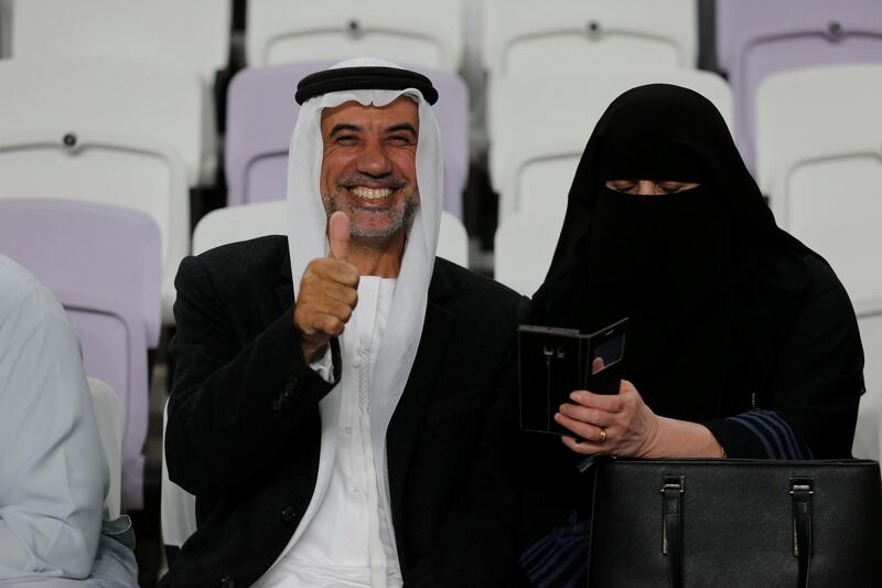 Al Jazira fans before the match. Reuters