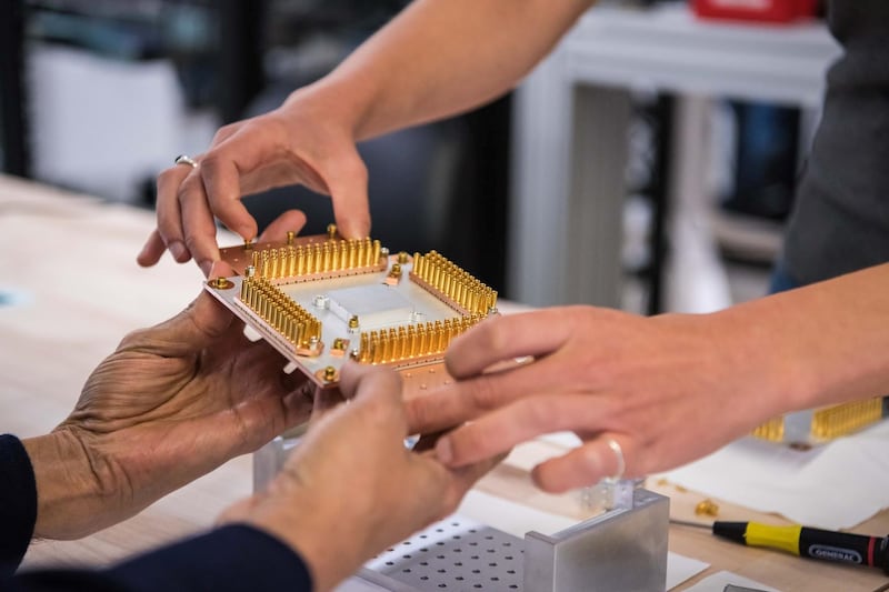 A component of Google's Quantum Computer in the Santa Barbara lab. Today’s computers function using something called bits, which are arranged in a combination of ones and zeroes. Quantum computers use quantum bits, or "qubits", which mean they are capable of solving calculations a traditional computer could never answer. Reuters