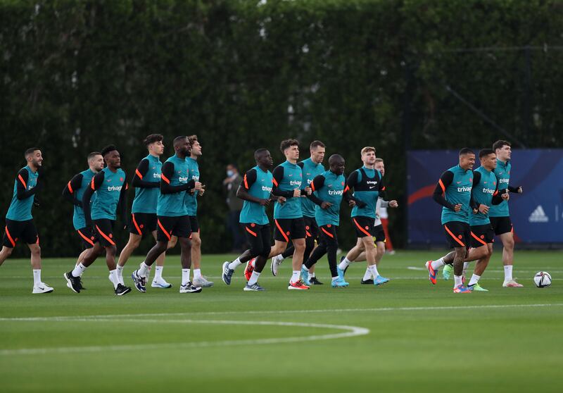 Chelsea training in Abu Dhabi ahead of the Fifa Club World Cup.