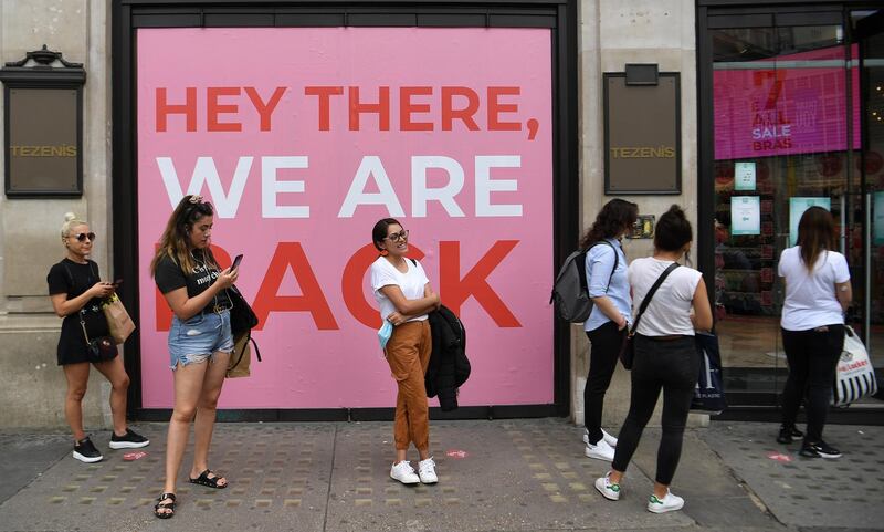 Retail stores have begun to re-open their doors across the UK after three months of lockdown.   EPA