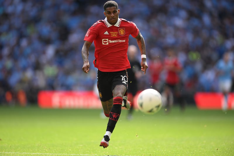Marcus Rashford - 5: Central and on the left. Often had two defenders with him. Tame header towards goal midway through first half. Made key runs in difficult circumstances, ran back to win the ball after 66. Struck shot well moments later, but flew over.  EPA