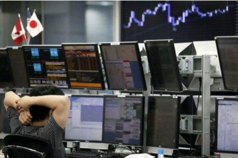 Japan's Nikkei index lost 0.4 per cent yesterday. Kiyoshi Ota / Bloomberg News