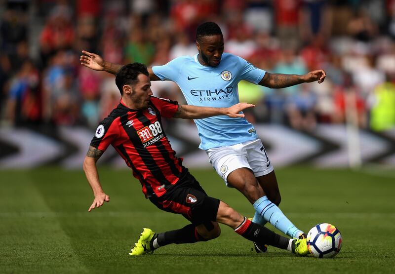Arsenal tried to negotiate Raheem Sterling, right, as part of the deal that would have seen Alexis Sanchez move to Manchester City but Pep Guardiola's club were said to just want to do a straight cash deal for Sanchez. Mike Hewitt / Getty Images