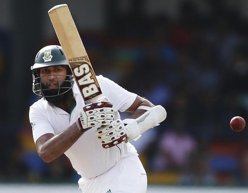 Hashim Amla took over the mantle of South Africa’s captain at the start of the two Tests against Sri Lanka. Dinuka Liyanawatte / Reuters