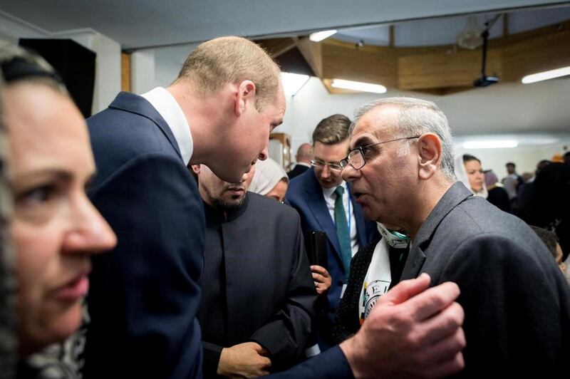 Sami met Prince William during his visit to Christchurch after the attacks. Courtesy Adeeb Sami.