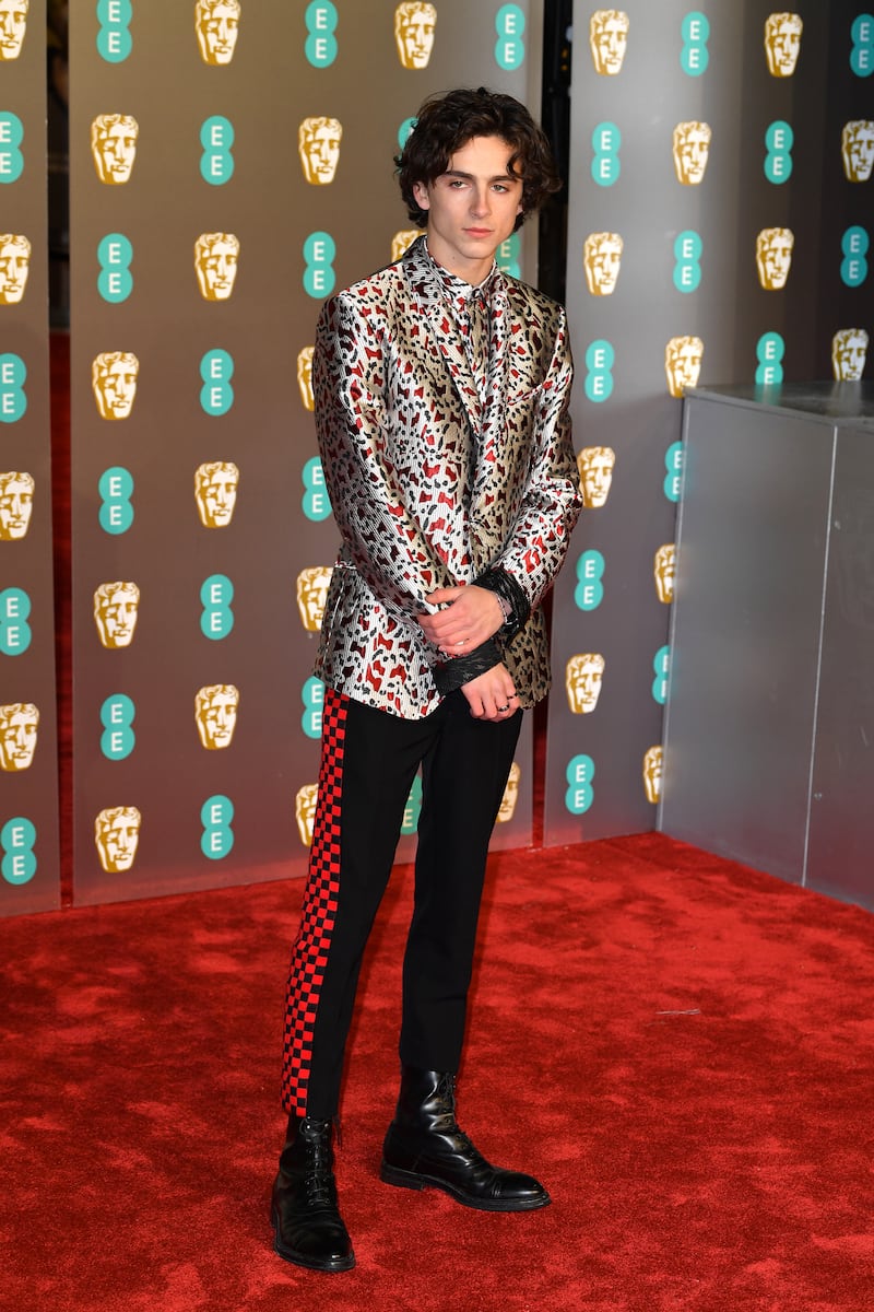 Clad in Haider Ackermann in February 2019 at the Bafta Awards held at the Royal Albert Hall. Getty Images