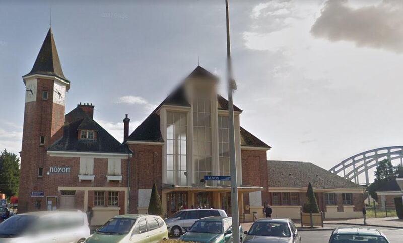 A family were shot dead in front of the train station in Noyon. GoogleMaps