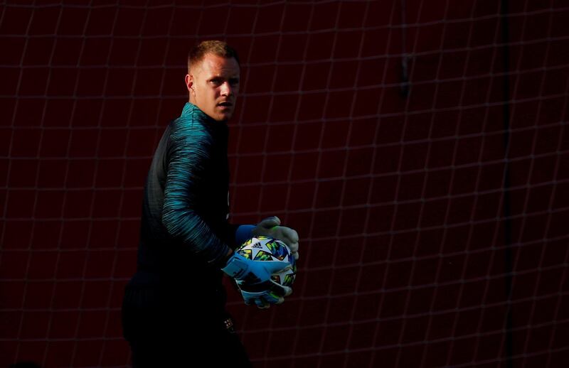 Barcelona goalkeeper Marc-Andre ter Stegen. Reuters